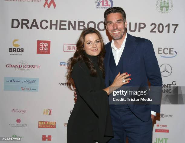 Former German tennis player Michael Stich and his wife Alexandra Stich attend the Michael Stich Foundation Presents Dragon Boat Cup Aftershowparty on...