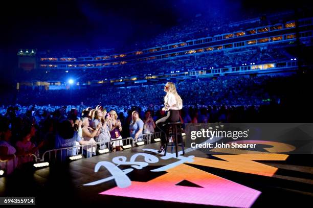 Kelsea Ballerini performs on stage for day 2 of the 2017 CMA Music Festival on June 9, 2017 in Nashville, Tennessee.