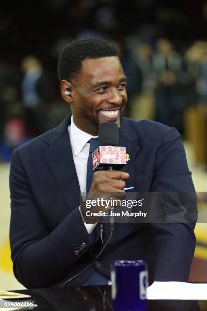 Chris Weber during a post game interview on NBA TV after the game between the Golden State Warriors and Cleveland Cavaliers in Game Four of the 2017...