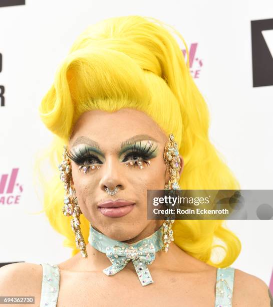 Contestant Aja attends "RuPaul's Drag Race" Season 9 Finale Taping at Alex Theatre on June 9, 2017 in Glendale, California.