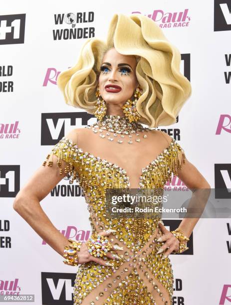 Cynthia Lee Fontaine attends "RuPaul's Drag Race" Season 9 Finale Taping at Alex Theatre on June 9, 2017 in Glendale, California.