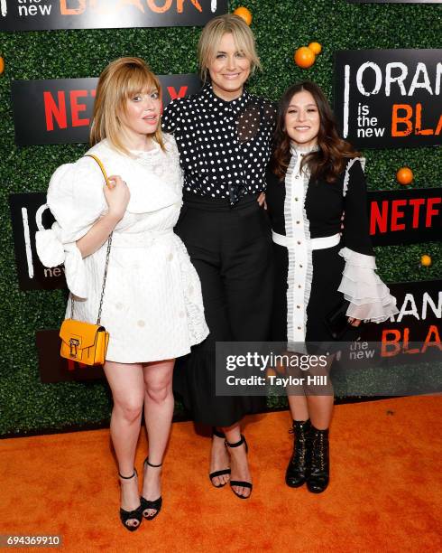 Natasha Lyonne, Taylor Schilling, and Yael Stone attend the Season 5 celebration of "Orange is the New Black" at Catch on June 9, 2017 in New York...