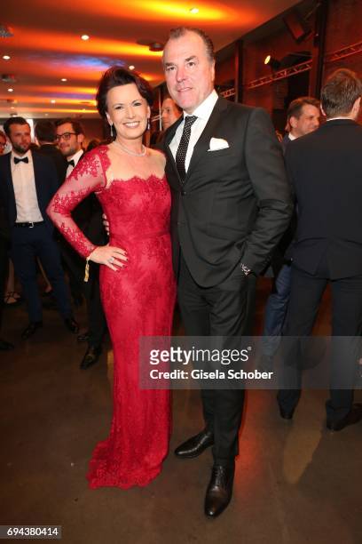 Clemens Toennies, manager of Schalke 04, and his wife Margit Toennies during the Toni Kroos charity gala benefit to the Toni Kroos Foundation at 'The...