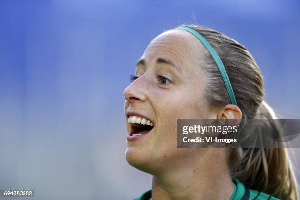 Loes Geurts of the Netherlandsduring the friendly match between the women of The Netherlands and Japan at the Rat Verlegh stadium on June 9, 2017 in...