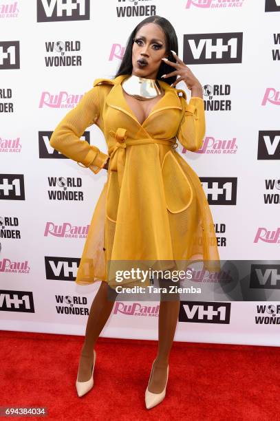 Nina Bo'nina Brown arrives at 'RuPaul's Drag Race' Season 9 Finale Taping at Alex Theatre on June 9, 2017 in Glendale, California.