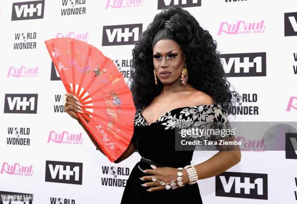 Shea Coulee arrives at 'RuPaul's Drag Race' Season 9 Finale Taping at Alex Theatre on June 9, 2017 in Glendale, California.