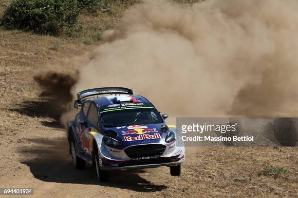 Sebastien Ogier of France and Julien Ingrassia of France compete in their M-Sport WRT Ford Fiesta WRC during Day One of the WRC Italy on June 9, 2017...
