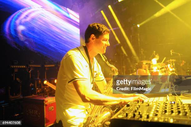 Recording artist Dominic Lalli of Big Gigantic performs onstage at The Other Tent during Day 2 of the 2017 Bonnaroo Arts And Music Festival on June...