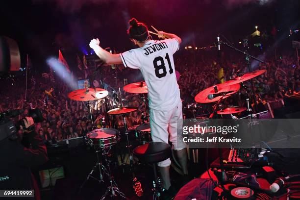 Recording artist Jeremy Salken of Big Gigantic performs onstage at What Stage during Day 2 of the 2017 Bonnaroo Arts And Music Festival on June 9,...
