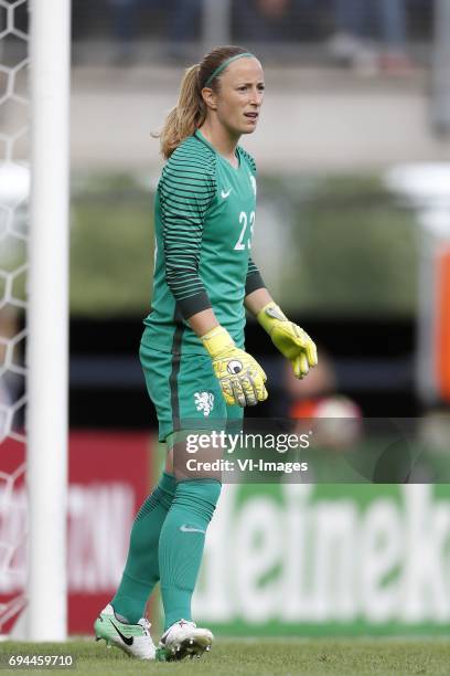 Loes Geurts of the Netherlandsduring the friendly match between the women of The Netherlands and Japan at the Rat Verlegh stadium on June 9, 2017 in...