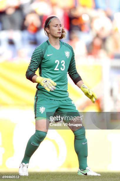 Loes Geurts of the Netherlandsduring the friendly match between the women of The Netherlands and Japan at the Rat Verlegh stadium on June 9, 2017 in...