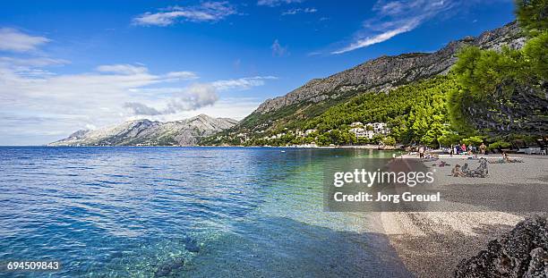 punta rata beach - dalmatia region croatia stock-fotos und bilder