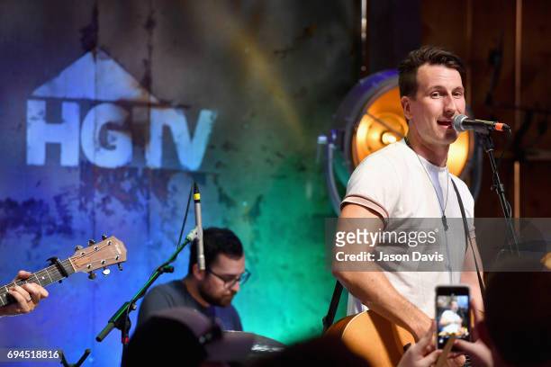 Singer Russell Dickerson performs onstage at the HGTV Lodge during CMA Music Fest on June 10, 2017 in Nashville, Tennessee.