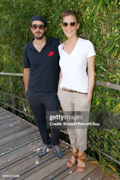 Actress Judith El Zein and guest attend the Women Final of the 2017 French Tennis Open - Day Fourteen at Roland Garros on June 10, 2017 in Paris,...