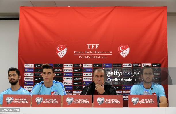 Head Coach of Turkey National Football Team Fatih Terim holds a press conference ahead of the FIFA 2018 World Cup soccer match between Turkey and...