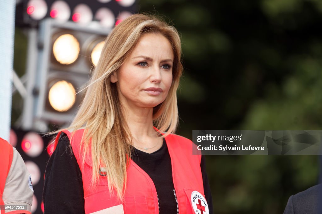 Adriana Karembeu Launches Red Cross Campaign In Lille