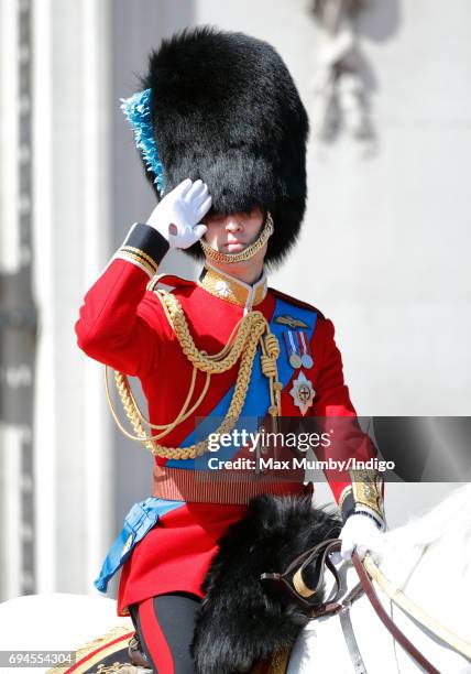 Prince William, Duke of Cambridge takes the salute during The Colonel's Review on June 10, 2017 in London, England. The Colonel's Review is the...