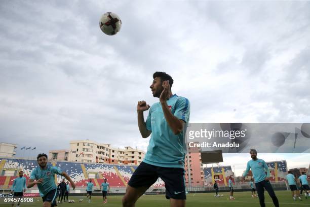 Ismail Koybasi of Turkish National Football Team attends a training session before of FIFA 2018 World Cup Qualifiers match between Turkey and Kosovo...