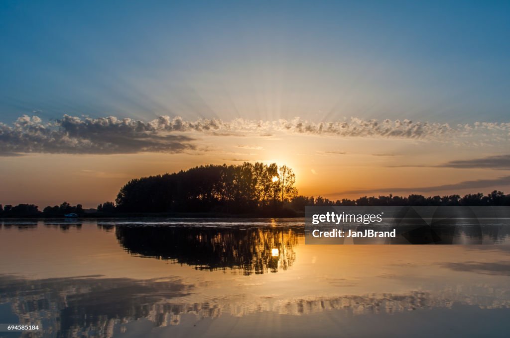 Sunset at De Biesbosch National Park