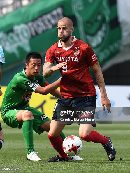 Robin Simovic Robin Simovic of Nagoya Grampus in action during the J.League J2 ...