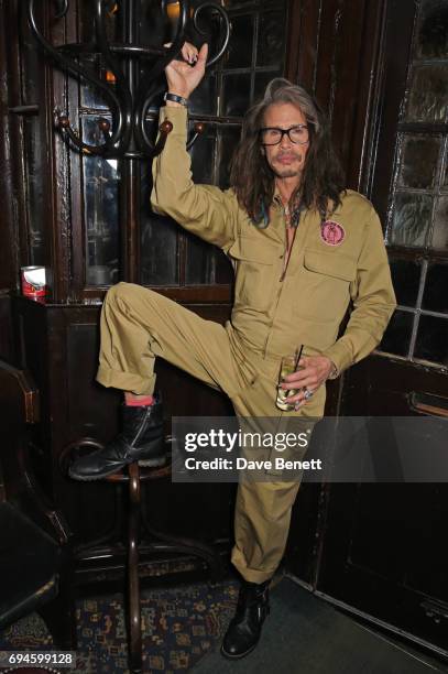 Steven Tyler attends a celebration of the Stella McCartney AW17 collection and film launch at Ye Olde Mitre on June 10, 2017 in London, England.