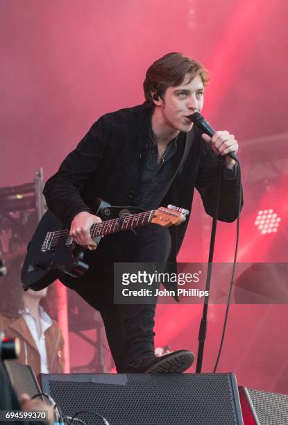 Van McCann from Catfish And The Bottlemen performs on day 3 of The Isle of Wight festival at Seaclose Park on June 10, 2017 in Newport, Isle of Wight.