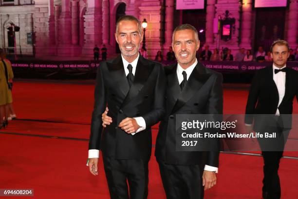 Dan Caten and Dean Caten attend the Life Ball 2017 Gala Dinner at City Hall on June 10, 2017 in Vienna, Austria.