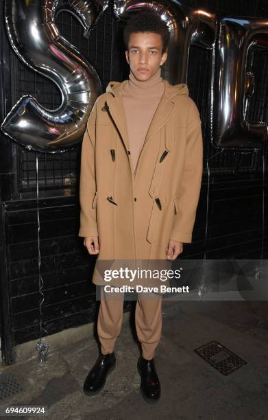 Model poses at a celebration of the Stella McCartney AW17 collection and film launch at Ye Olde Mitre on June 10, 2017 in London, England.