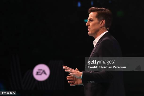 Andrew Wilson speaks during the Electronic Arts EA Play event at the Hollywood Palladium on June 10, 2017 in Los Angeles, California.