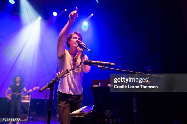 Taylor Hanson of Hanson performs at O2 Shepherd's Bush Empire on June 10, 2017 in London, England.