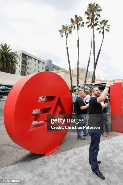 Jack Pattillo of Austin, TX poses for a selfie during the Electronic Arts EA Play event at the Hollywood Palladium on June 10, 2017 in Los Angeles,...