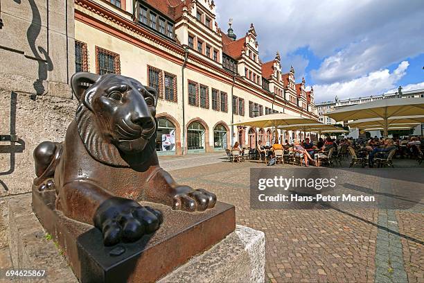 naschmarkt and old city hall, leipzig, saxony - naschmarkt stock pictures, royalty-free photos & images