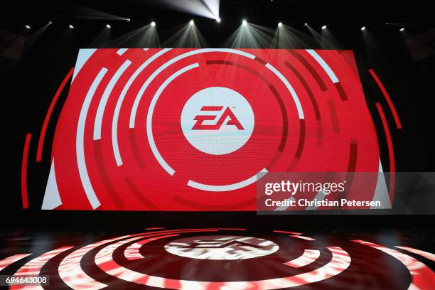 General view of the stage before the Electronic Arts EA Play event at the Hollywood Palladium on June 10, 2017 in Los Angeles, California. The E3...