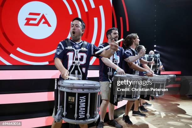 Drumline performs before the Electronic Arts EA Play event at the Hollywood Palladium on June 10, 2017 in Los Angeles, California. The E3 Game...