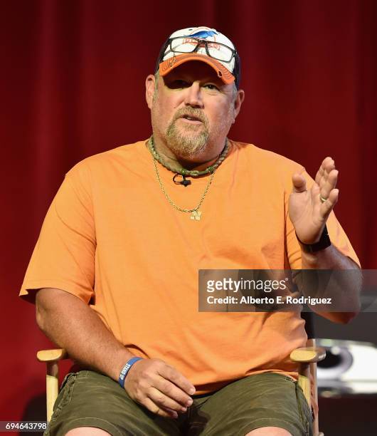 Actor Larry the Cable Guy speaks at the "Cars 3" Press Conference at Anaheim Convention Center on June 10, 2017 in Anaheim, California.
