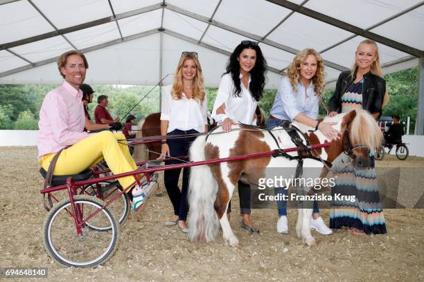 Jens Hilbert, Susan Sideropoulos, Mariella Ahrens, Katja Burkard and Jenny Elvers during the Balve Optimum International Horse Show on June 10, 2017...