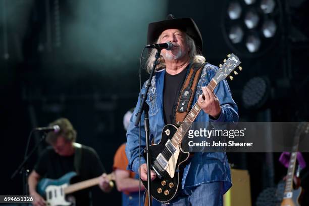 Singer-songwriter John Anderson performs onstage of day 3 at the 2017 CMA Music Festival on June 10, 2017 in Nashville, Tennessee.