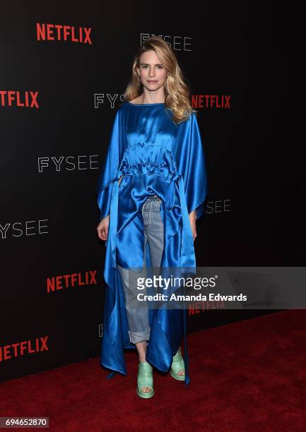 Actress Brit Marling arrives at Netflix's "The OA" FYC Event at the Netflix FYSee Space on June 10, 2017 in Beverly Hills, California.