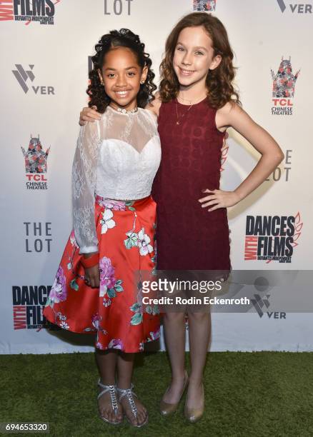 Actress Nancy Fifita and actress/producer Kacey Fifield attends the 20th Annual Dances with Films premiere of "Hear Me Out" at TCL Chinese Theatre on...