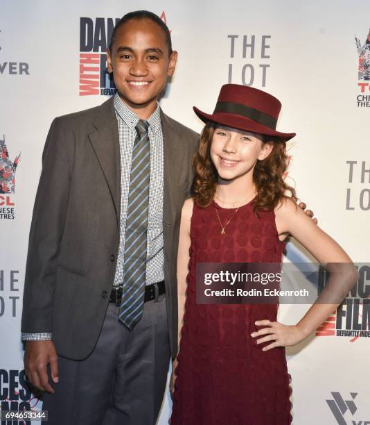 Actor Siaki Sii and actress/producer Kacey Fifield attends the 20th Annual Dances with Films premiere of "Hear Me Out" at TCL Chinese Theatre on June...