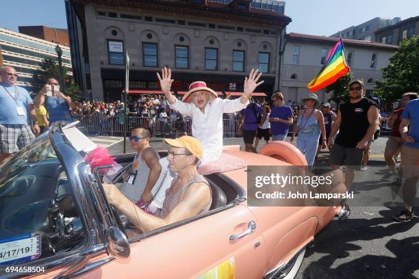 Edie Windsor participates in the 2017 Capital Pride Parade on June 10, 2017 in Washington, DC.