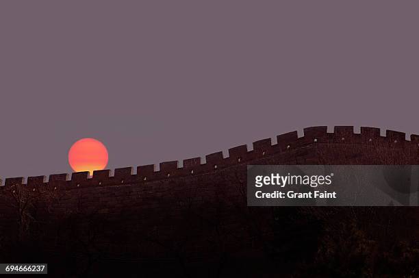 great wall of china. - peking foto e immagini stock