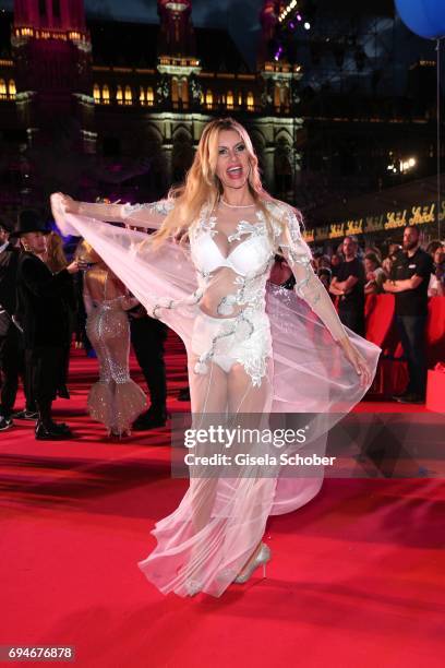 Susan Holmes McKagan, wife of Duff McKaga, member of the band Guns'N'Roses during the Life Ball 2017 at City Hall on June 10, 2017 in Vienna, Austria.