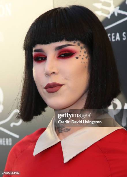 Personality Kat Von D attends Shepherd Conservation Society's 40th Anniversary Gala For The Oceans at Montage Beverly Hills on June 10, 2017 in...