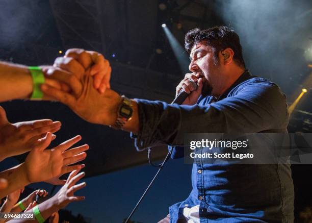 Chino Moreno of the Deftones performs on June 10, 2017 in Sterling Heights, Michigan.