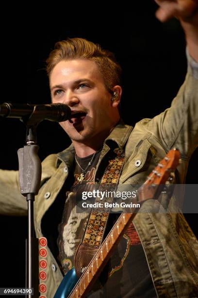 Hunter Hayes performs on the Cracker Barrel stage during CMA Fest on June 10, 2017 in Nashville, Tennessee.