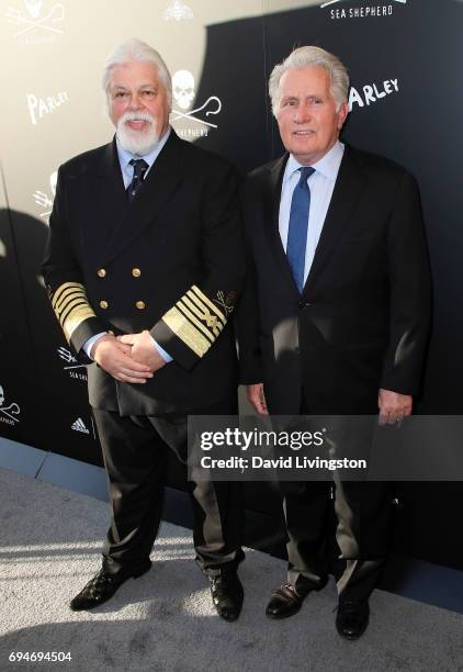 Photojournalist Paul Watson and actor Martin Sheen attend Shepherd Conservation Society's 40th Anniversary Gala For The Oceans at Montage Beverly...