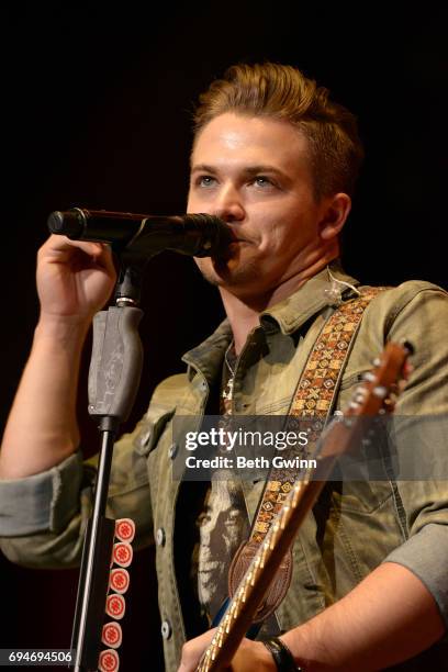 Hunter Hayes performs on the Cracker Barrel stage during CMA Fest on June 10, 2017 in Nashville, Tennessee.