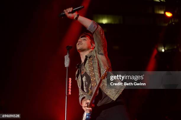 Hunter Hayes performs on the Cracker Barrel stage during CMA Fest on June 10, 2017 in Nashville, Tennessee.