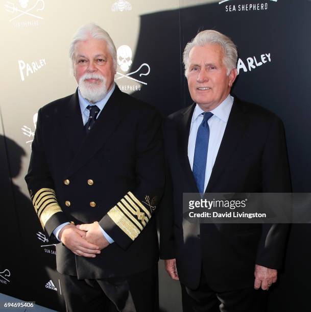 Photojournalist Paul Watson and actor Martin Sheen attend Shepherd Conservation Society's 40th Anniversary Gala For The Oceans at Montage Beverly...